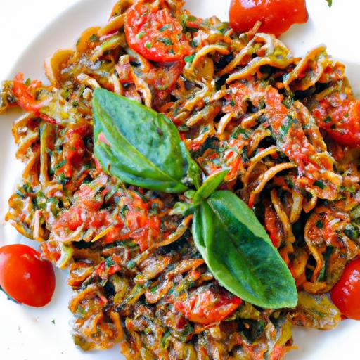 Sun-Dried Tomato Vegan Pesto Pasta: A Flavorful feast