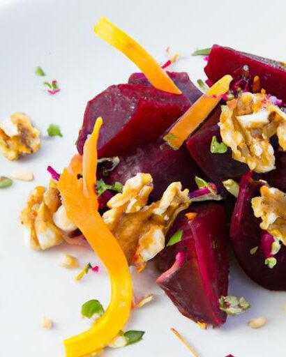 Bright Beetroot & Orange Salad with Crunchy Walnuts Delight