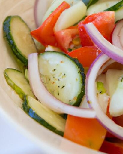 Fresh & Zesty: Tomato, Cucumber, and Red Onion Salad Recipe