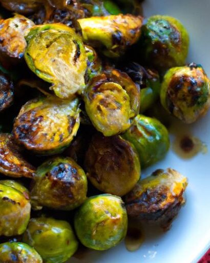 Golden Roasted Brussels Sprouts with Tangy Balsamic Glaze