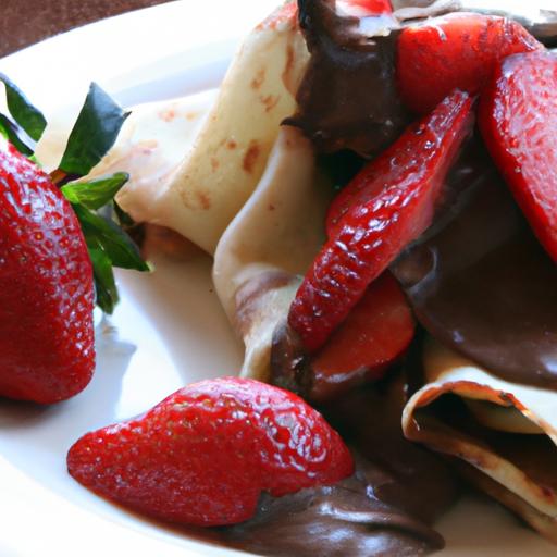 Decadent Chocolate Crêpes Filled with Fresh Strawberries