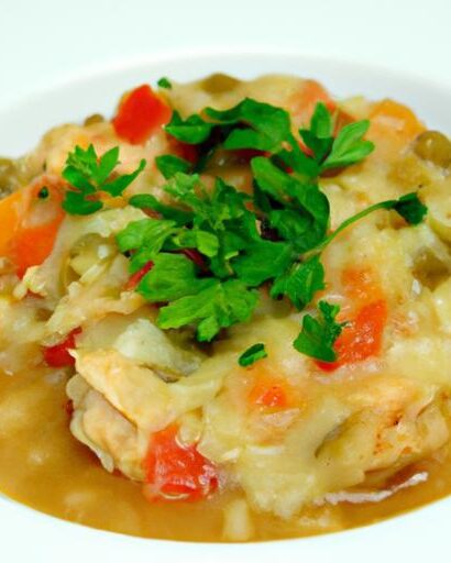 Cozy Chicken & Rice Casserole with Campbell’s Soup Magic