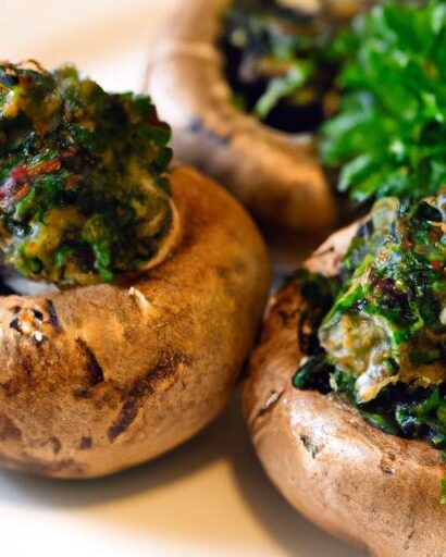 Savory Spinach-Stuffed Mushrooms: A Flavorful Delight