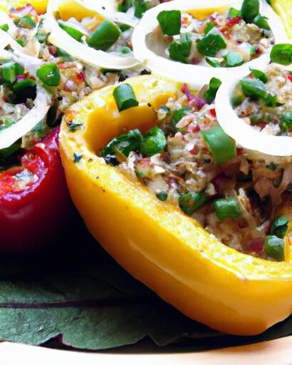 Flavor-Packed Vegetarian Stuffed Peppers with Quinoa & Beans