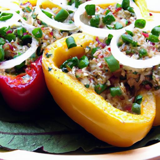 Flavor-Packed Vegetarian Stuffed Peppers with Quinoa & Beans
