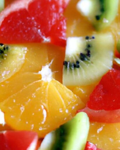 Delightful Fruit Carpaccio Drizzled with Light, Sweet Syrup
