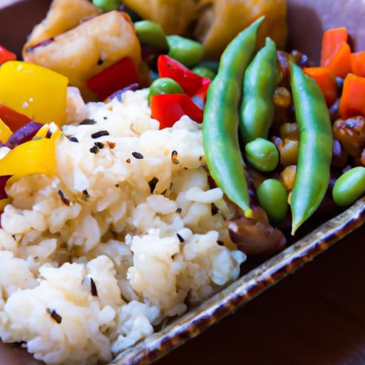 Fresh & Flavorful: Vegan Sushi Bowl with Rice and Veggies