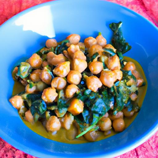 Wholesome Vegan Chickpea Curry with Spinach Delight