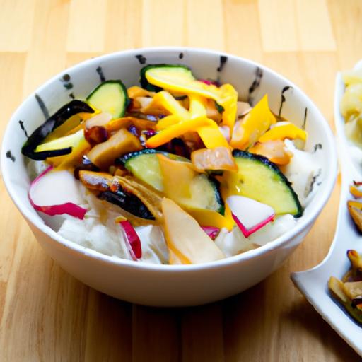 Fresh & Flavorful: Vegan Sushi Bowl with Rice and Veggies