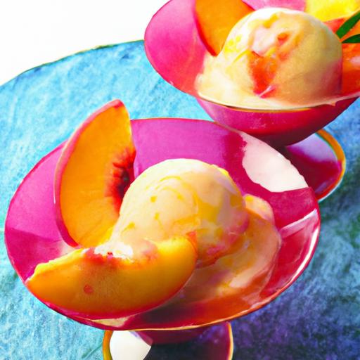 Peach sorbet Delight: ⁣A Refreshing Summer Treat Unveiled