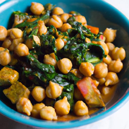 Wholesome Vegan ⁤Chickpea Curry with Spinach Delight