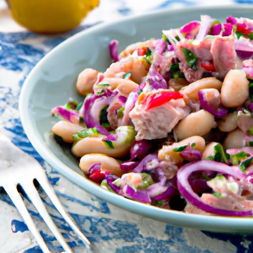 Refreshing White Bean & Tuna Salad with Tangy Red onion