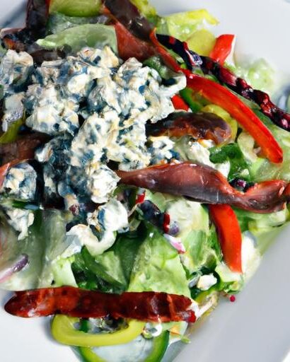 Classic Steakhouse Wedge Salad with Tangy Blue Cheese-No Bacon!