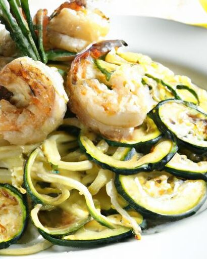 Zesty Shrimp Scampi Meets Fresh Zucchini Noodles Delight