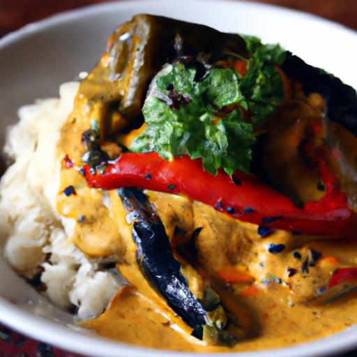 Creamy Vegan Eggplant curry with Coconut milk Delight