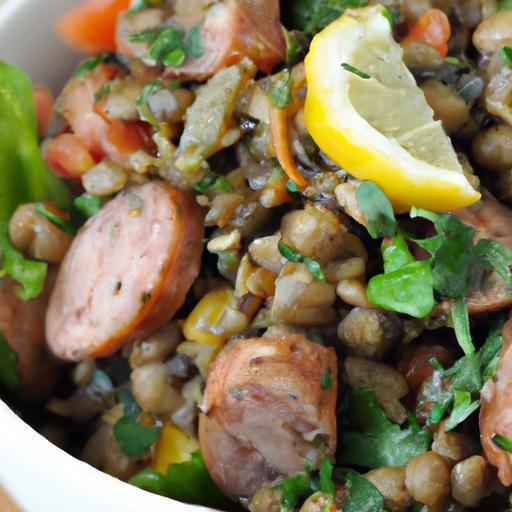 Hearty Warm Lentil & Chicken Sausage Salad: Nutritious Flavor