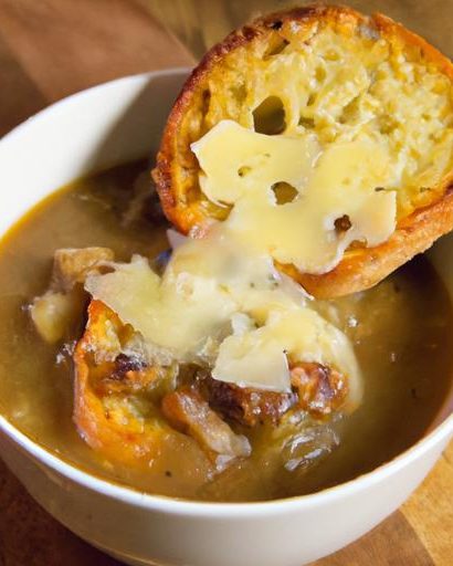Hearty Vegan French Onion Soup with Crispy Cheesy Croutons