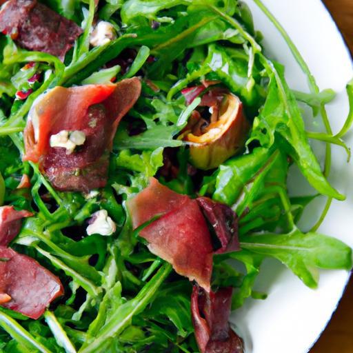 Savory Fig & Prosciutto-Style Beef Salad with Peppery Arugula