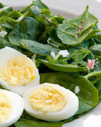 Fresh Spinach Salad with Boiled Eggs: A Nutritious Delight