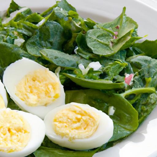 Fresh Spinach Salad with Boiled Eggs: A Nutritious Delight