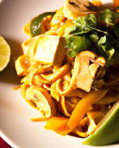 Fiery Peanut Noodles with Tofu: A Zesty Vegan Delight