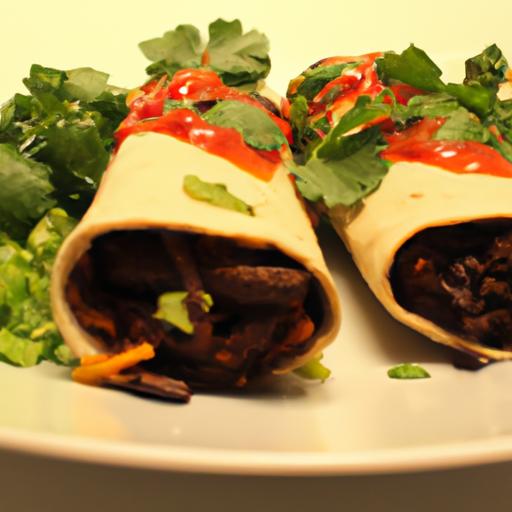 Bold & Flavorful: Shredded Beef Black bean burrito Wraps